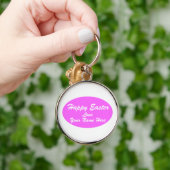 ハッピーイースター、愛、あなたの名前。ここ… キーホルダー (手)