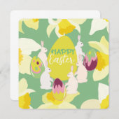ハッピーイースター。招待状 招待状 (正面/裏面)