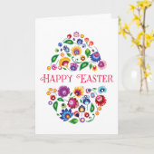 ハッピーイースター-民刺激を受けた話カード、白 カード (黄色い花)