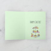 ハッピーイースター!水の色イースターカップケーキ シーズンカード (内部)