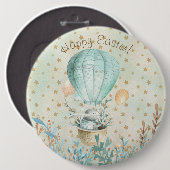 ハッピーイースター!水彩バニー 缶バッジ (正面&裏面)