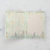 ハッピーイースター! 水彩画の気球およびバニー カード (内部)