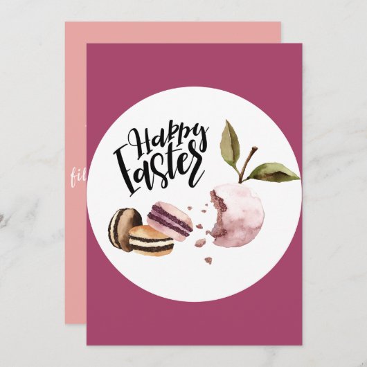 ハッピーイースター |祝日カードのサンプル シーズンカード (正面/裏面)