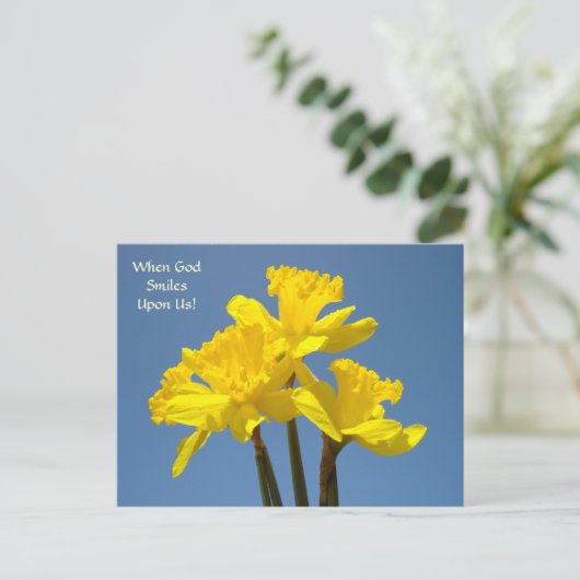 ハッピーイースター!神が我々にスマイルする時のカード シーズンポストカード (スタンド正面)