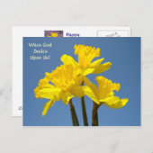 ハッピーイースター!神が我々にスマイルする時のカード シーズンポストカード (正面/裏面)