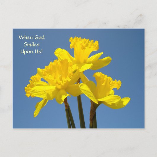 ハッピーイースター!神が我々にスマイルする時のカード シーズンポストカード (正面)