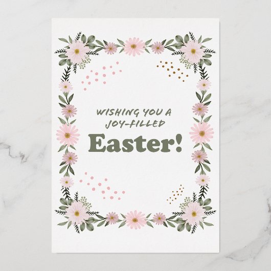 ハッピーイースター 箔招待状 (正面)