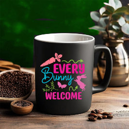 ハッピーイースター。花 ツートーンマグカップ