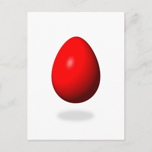 ハッピーイースター-赤い卵 シーズンポストカード (正面)