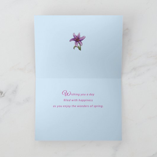 ハッピーイースター、野生の花 シーズンカード (内部)