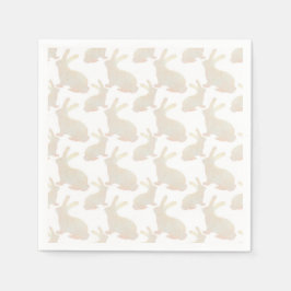 ハッピーイースター-金ゴールドバニーのパターン スタンダードカクテルナプキン