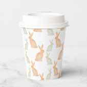 ハッピーイースター-金ゴールドバニーのパターン 紙コップ (裏面)