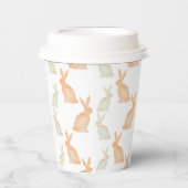ハッピーイースター-金ゴールドバニーのパターン 紙コップ (正面)