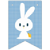 ハッピーイースター。青と白の市松模様にプライド。 バンティングフラッグ (第2の旗)