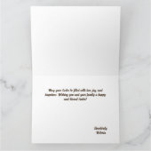 ハッピーイースター – 飾り卵を持つウサギ カード (内部)