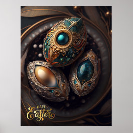 ハッピーイースター。魔法イースターエッグ ポスター