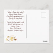 ハッピーイースター。魔法イースターエッグ ポストカード (裏面)