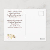 ハッピーイースター。魔法イースターエッグ ポストカード (裏面)