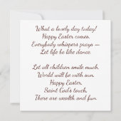 ハッピーイースター。魔法イースターエッグ 招待状 (裏面)