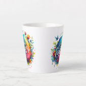 ハッピーイースター:鮮やか水彩復活卵 カフェラテマグ (正面)