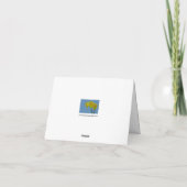 "ハッピーイースター"黄色の水仙グリーティングカード サンキューカード (裏面)