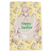 ハッピーイースター（黄色） ミディアムペーパーバッグ (正面)