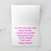 ハッピーイースター- Bo Obamaグリーティングカード シーズンカード (内部)