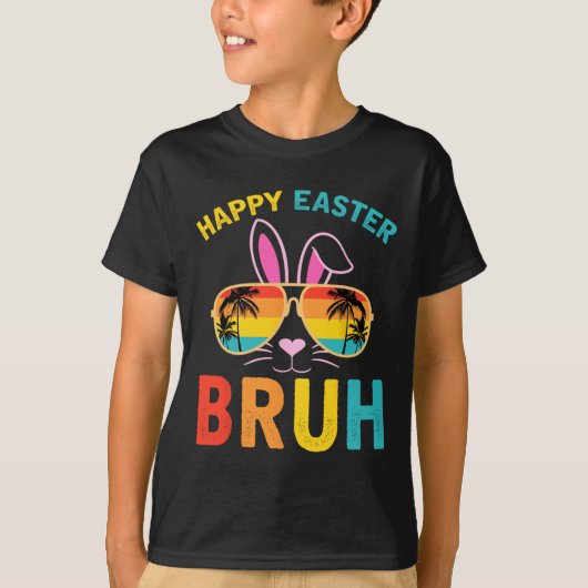 ハッピーイースター Bruh Tシャツ Bruh ミーム おもしろいフレーズ 兄弟 (正面)