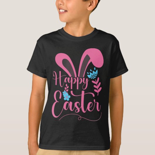 ハッピーイースター- Bunny Ears - Clic Tシャツ (正面)