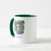 ハッピーイースター | Bunny Purple Violets マグカップ (正面左)