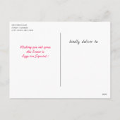 ハッピーイースター | Corgiとイースターバニーの耳おもしろい シーズンポストカード (裏面)