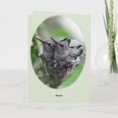 ハッピーイースター | Hummingbirds in Nest Photo | シーズンカード (裏面)