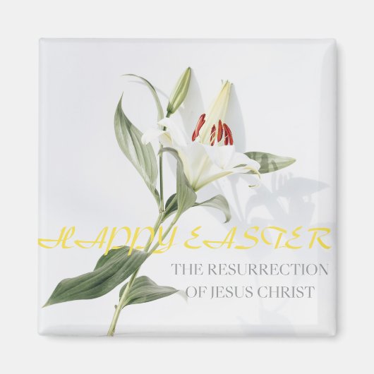 ハッピーイースター.lily マグネット (正面)