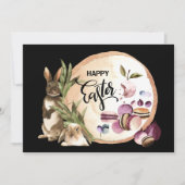 ハッピーイースター | Macaroons Bunniesと春フルーツ シーズンカード (正面)