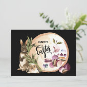 ハッピーイースター | Macaroons Bunniesと春フルーツ シーズンカード (スタンド正面)