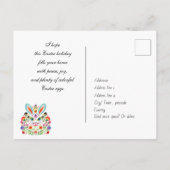 🐰ハッピーイースター(Wycinanki)カスタマイズ可能 ポストカード (裏面)