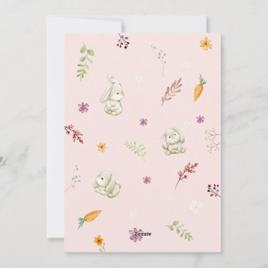 ハッピーイースターBunnies写真 シーズンカード (裏面)
