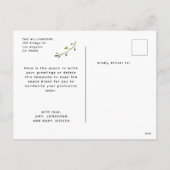 ハッピーイースターChic Scriptミニマリスト2枚の写真 シーズンポストカード (裏面)