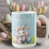 ハッピーイースターEverbunnyかわいい コーヒーマグカップ