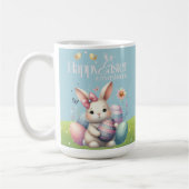 ハッピーイースターEverbunnyかわいい コーヒーマグカップ (左)
