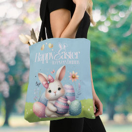 ハッピーイースターEverbunnyかわいい トートバッグ