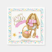 ハッピーイースターEverbunny ID640 スタンダードカクテルナプキン (正面)