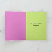 ハッピーイースターFor Anyone かわいらし Purple Tulips写真 シーズンカード (内部)