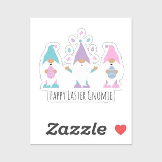 ハッピーイースターGnomieイースターエッグをジャグリング シール (シート)