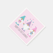 ハッピーイースターGnomieイースターエッグをジャグリング スタンダードカクテルナプキン (角)