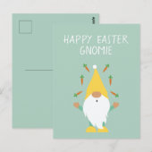ハッピーイースターGnomieジャグリングニンジン ポストカード (正面/裏面)
