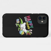 ハッピーイースターTレックス恐竜イースターバニーエッグ Case-Mate iPhoneケース (裏面(横))