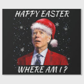 ハッピーイースターWhere Am I おもしろい Joeバイデン氏サンタクリスマス ラッピングペーパー (フラット)