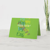 ハッピーイースターWordアートグリーティングカード シーズンカード (裏面)