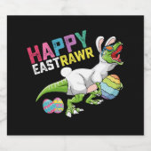 ハッピーイーストラーTレックス恐竜イースターバニー卵 ビールラベル (シングルラベル)